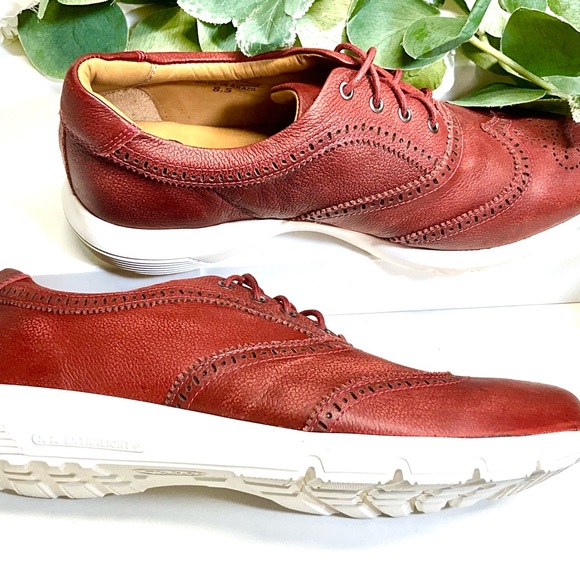 NWOB- MARC JOSEPH KIMBALL MEN’S SNEAKER HANDCRAFTED RED WINE LEATHER 8.5 - Picture 4 of 8